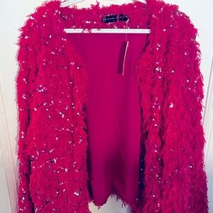 Pink sequined jacket